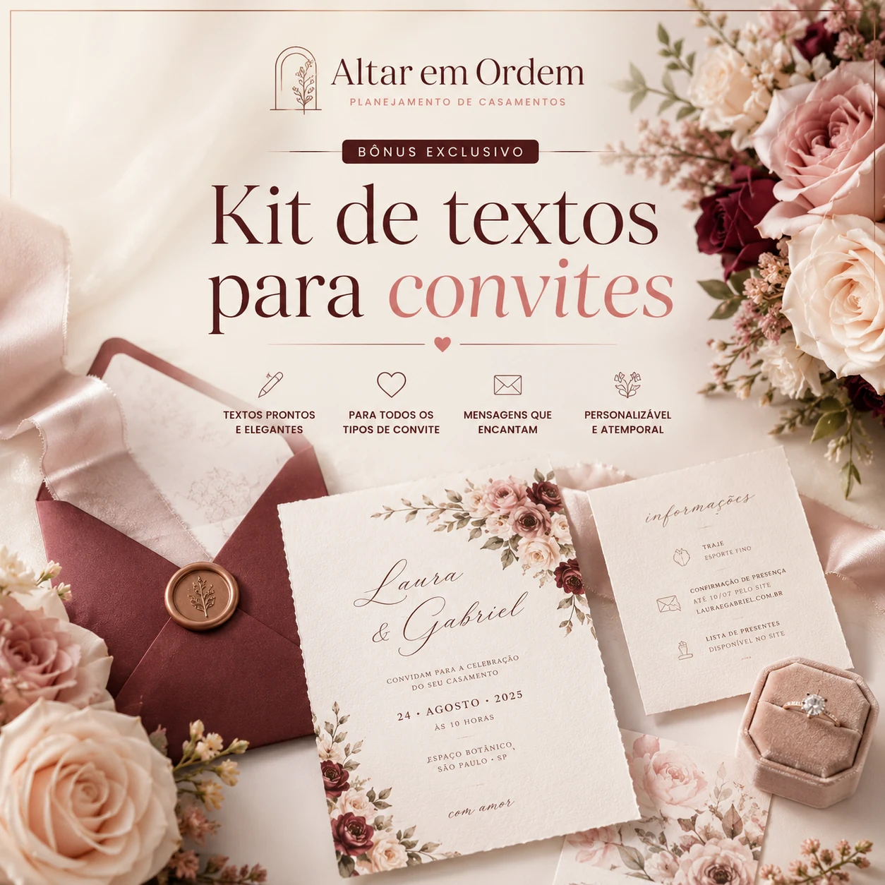 Kit de textos para convites